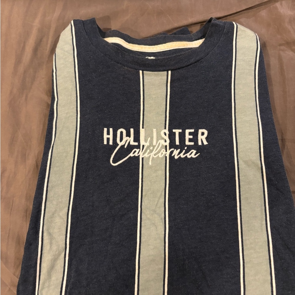 Hollister Navy Striped Shirt